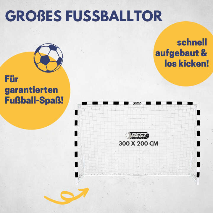 BEST SPORTING Fußballtor Soccer 300 x 200 cm